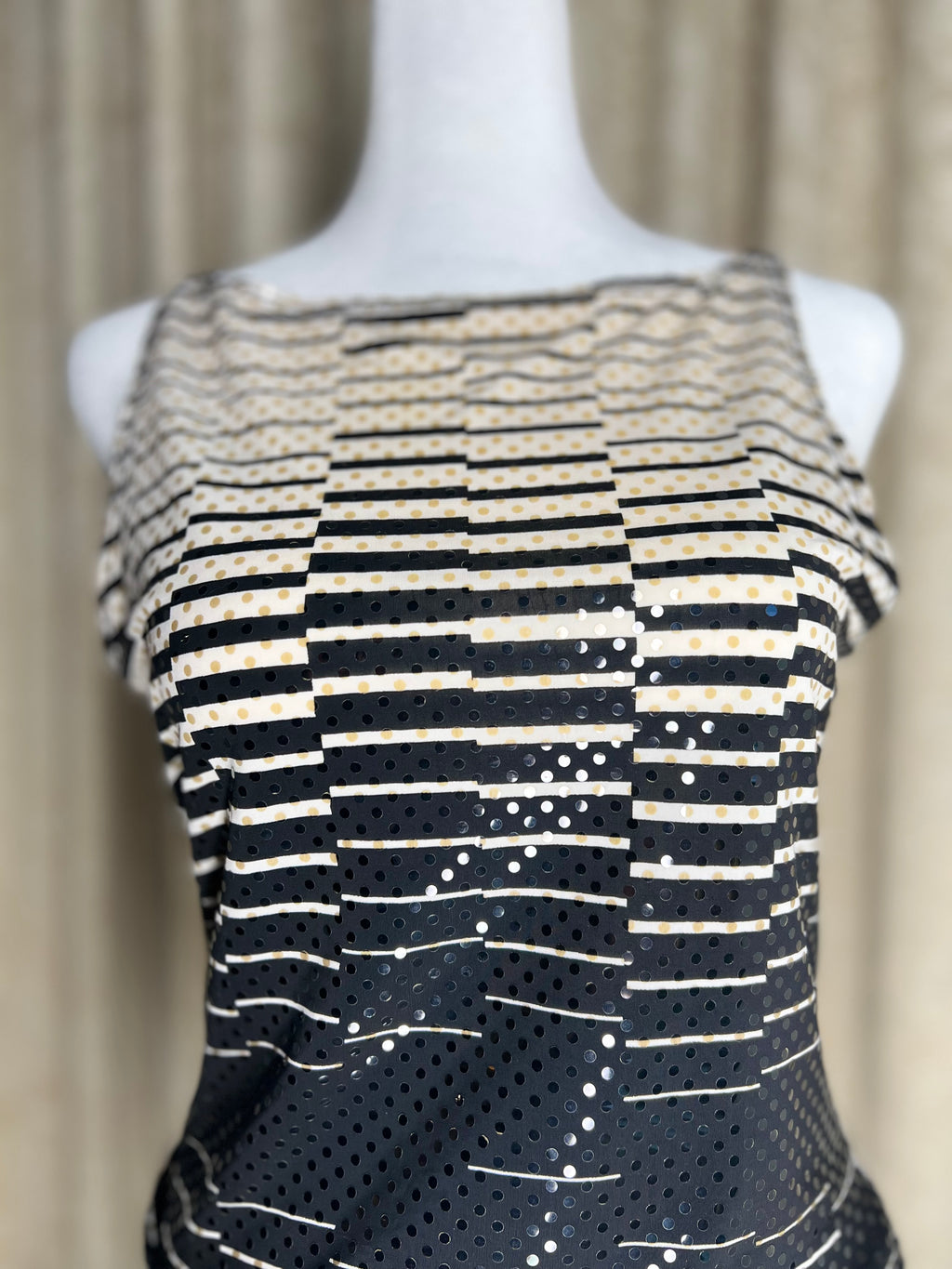 City Lights Graphic Sequin Top