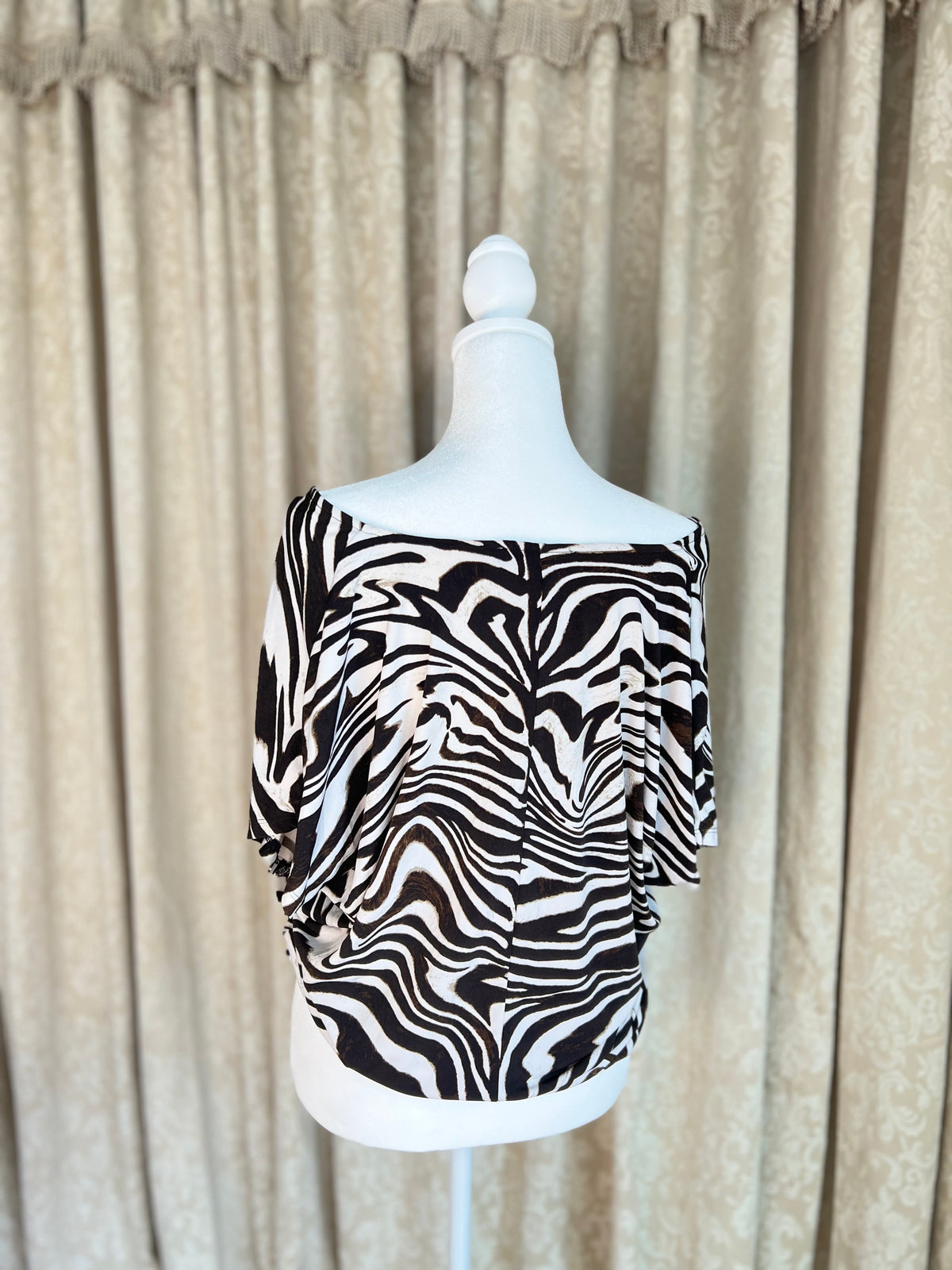 MICHAEL KORS | Y2K ZEBRA BUTTERFLY TOP (S)