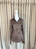 MARCIANO | LEOPARD SATIN LONGSLEEVE (M)