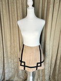 GUESS Y2K | FAUX SUEDE MINI SKIRT, FAUX LEATHER STRAP (M)
