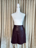 DYNAMITE | BURGUNDY FAUX CROC SKIRT