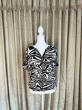 MICHAEL KORS | Y2K ZEBRA BUTTERFLY TOP (S)
