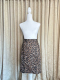 ANN TAYLOR LOFT |  LEOPARD PRINT COTTON PENCIL SKIRT (M)